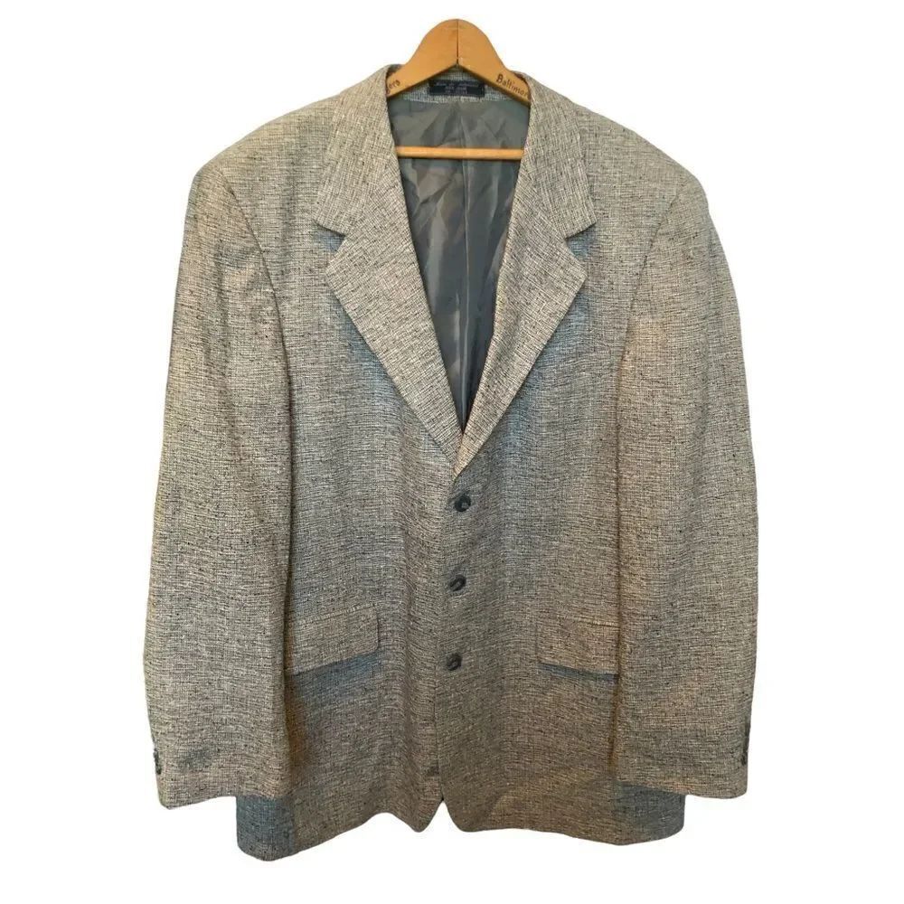 Barrington 100% Silk Sport Coat Light Gray Excellent condition Large 44